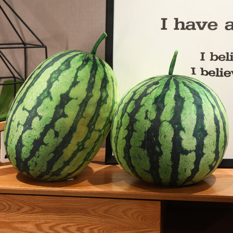 Bolster Pillow Long - 3D Simulated Watermelon Hug Pillow Round