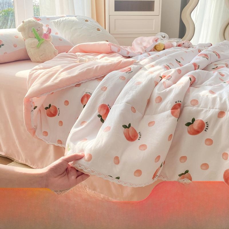 Quilt Cotton Summer - Washable Cotton Summer Quilt Set Four-Piece