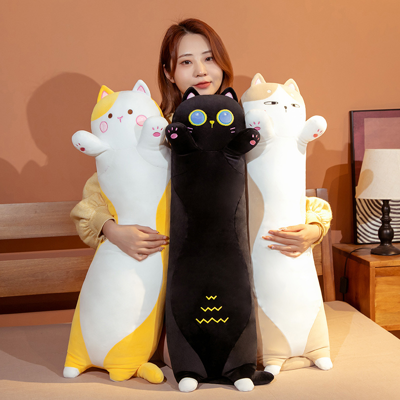 50-130cm Kawaii Soft Long Cat  - Bolster Pillow Long recension och pris