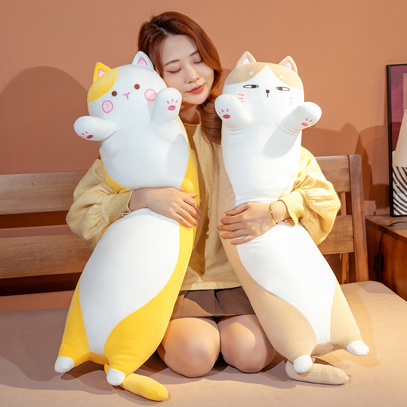 50-130cm Kawaii Soft Long Cat  - Bolster Pillow Long recension och pris