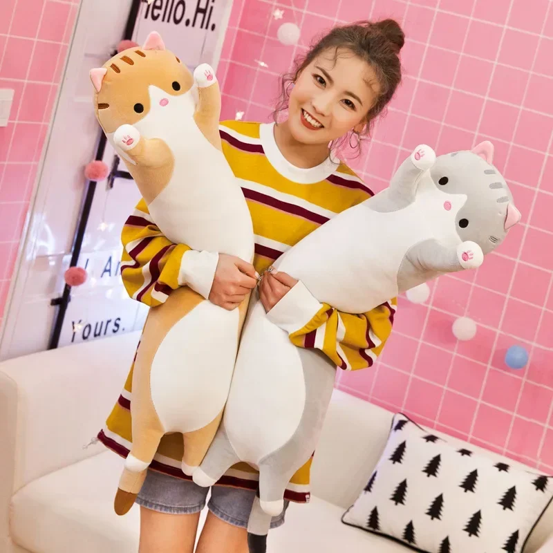19.5in Cute 50cm Cat Plush Toy - Bolster Pillow Long recension och pris