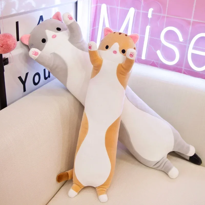 19.5in Cute 50cm Cat Plush Toy - Bolster Pillow Long recension och pris