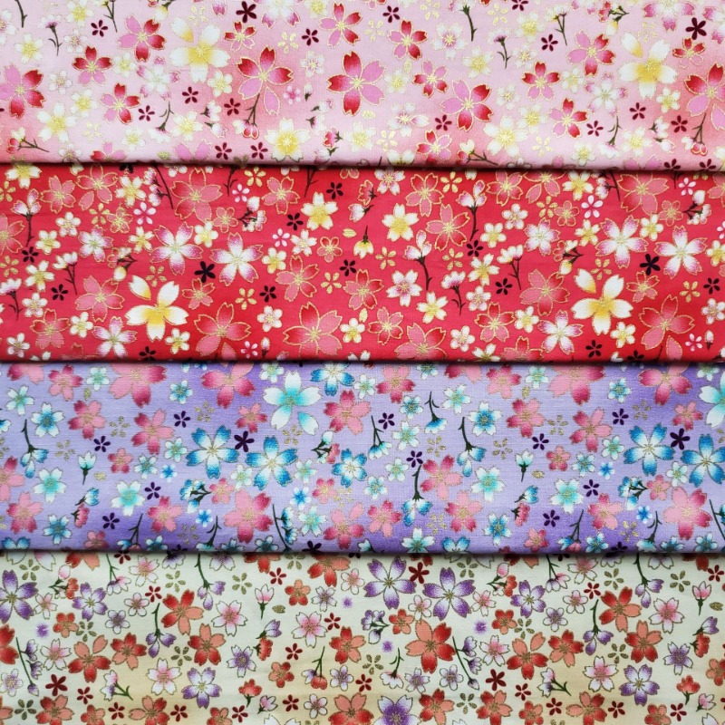 Cotton Gold Foil Printed Fabri - Japanese Home Textiles recension och pris