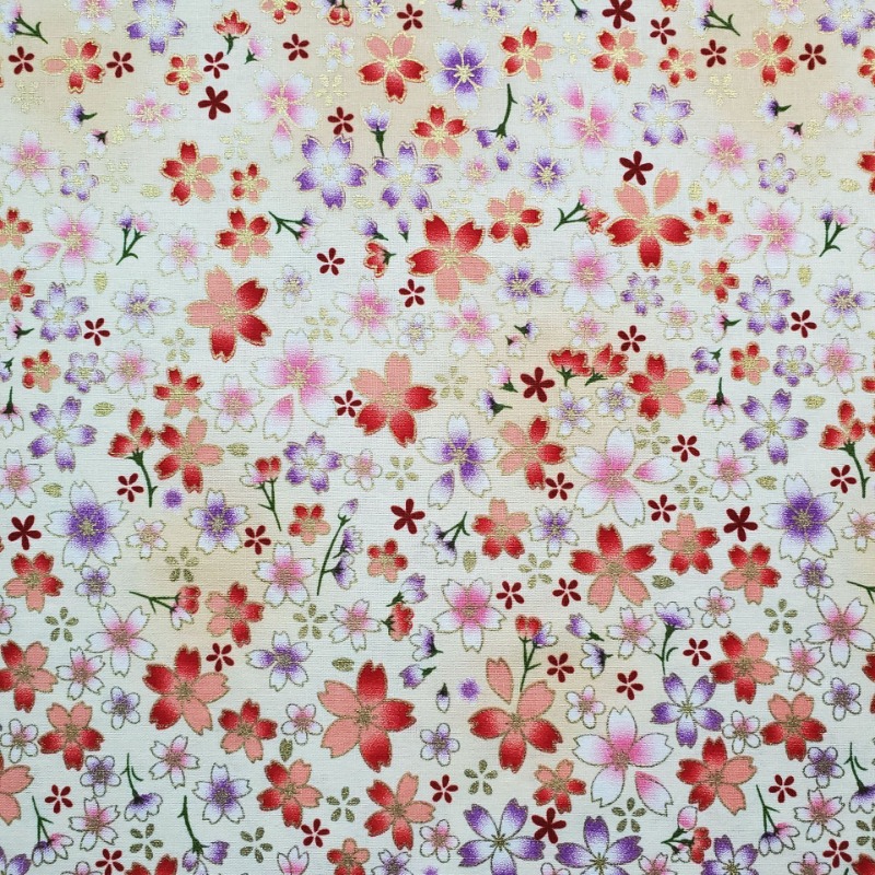 Cotton Gold Foil Printed Fabri - Japanese Home Textiles recension och pris