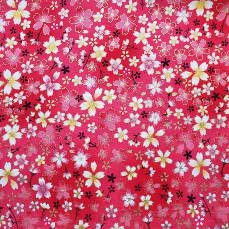 Cotton Gold Foil Printed Fabri - Japanese Home Textiles recension och pris