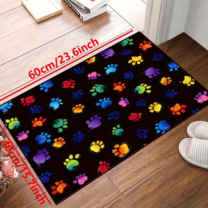1pc Vibrant Dog Paw Print Area - Home Textiles Design recension och pris