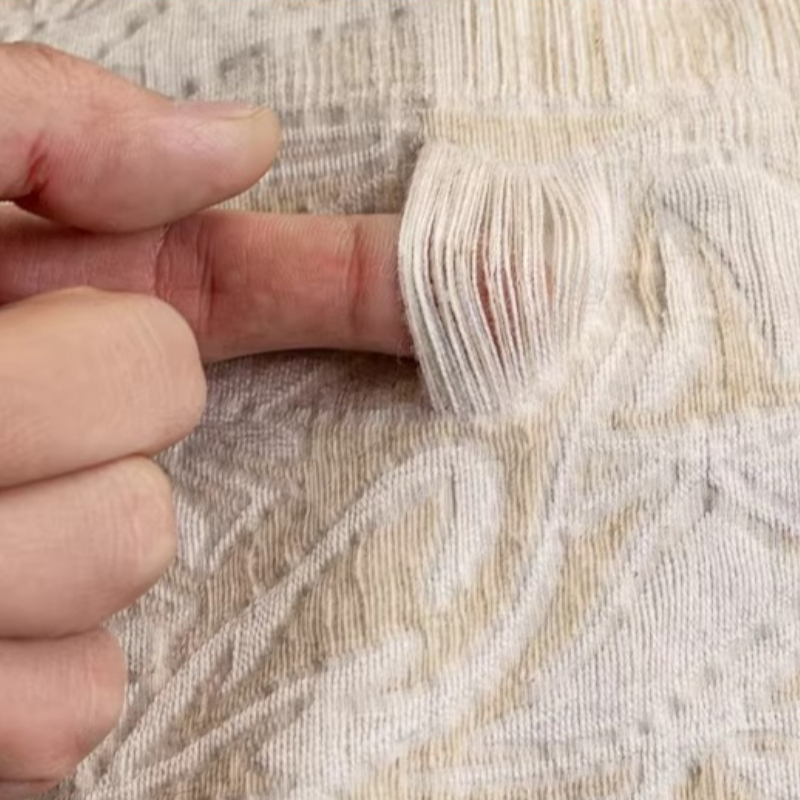 Beige Linen Jacquard Fabric Fl - Home Textiles Design recension och pris