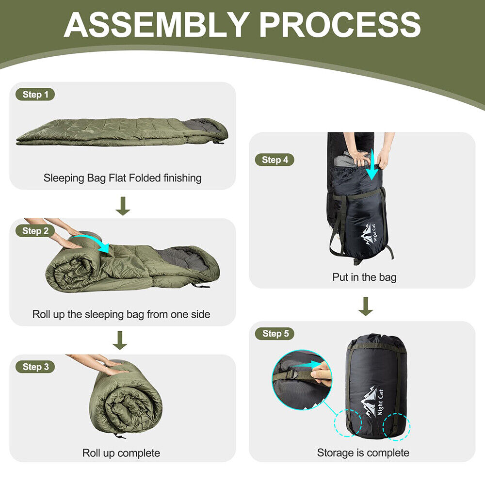 Night Cat Camping Sleeping Bag - Quilt Cotton Summer recension och pris