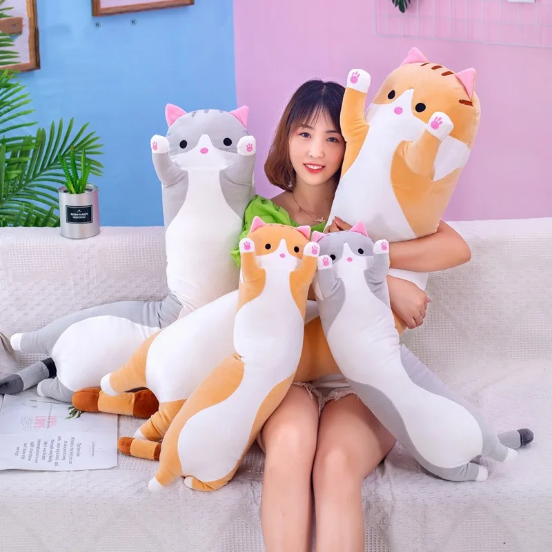 Long Body Cat Plush Pillow Sof - Bolster Pillow Long recension och pris