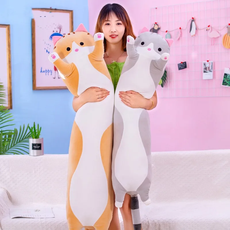 Long Body Cat Plush Pillow Sof - Bolster Pillow Long recension och pris