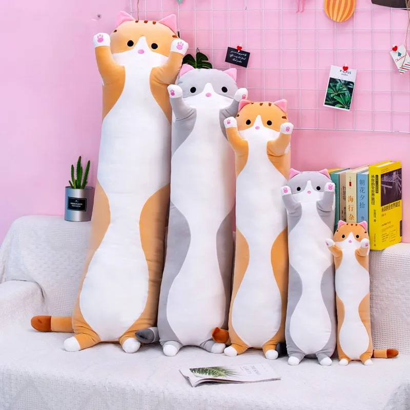 Long Body Cat Plush Pillow Sof - Bolster Pillow Long recension och pris
