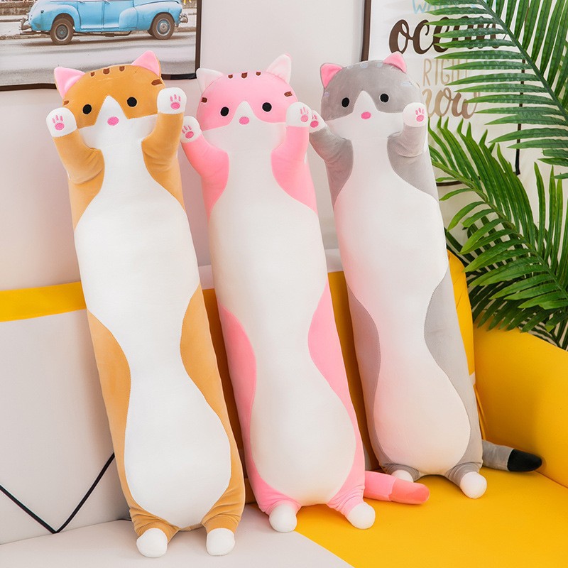 Cute Cat Plush Toy Long Pink B - Bolster Pillow Long recension och pris
